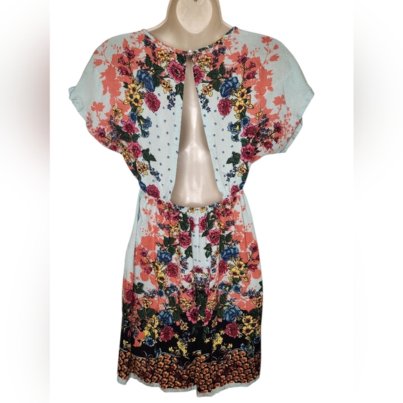 Angie Floral Boho Babydoll Dress Prairie Cottagecore Festival Small - Picture 2 of 7